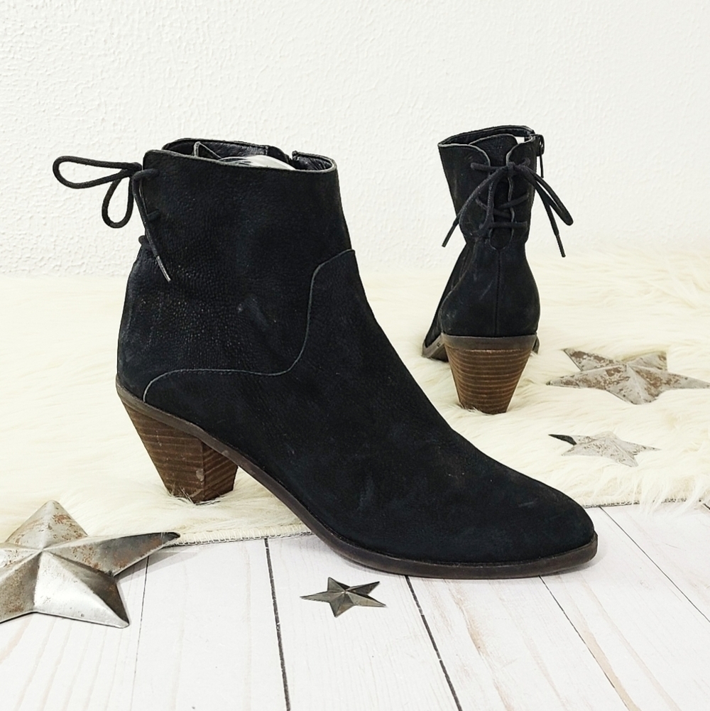 Lucky Brand Jalie ankle boots black nubuck suede Women's size 8